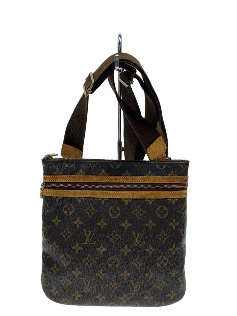 LOUIS VUITTON Pochette Bosphore Monogram Canvas Brown